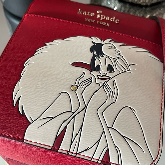 Kate Spade x Disney 101 Dalmatians Cruella vanity crossbody bag leather purse - Picture 7 of 10
